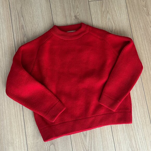 L.L. Bean Sweaters - Vintage LL Bean Cherry Red Wool Sweater